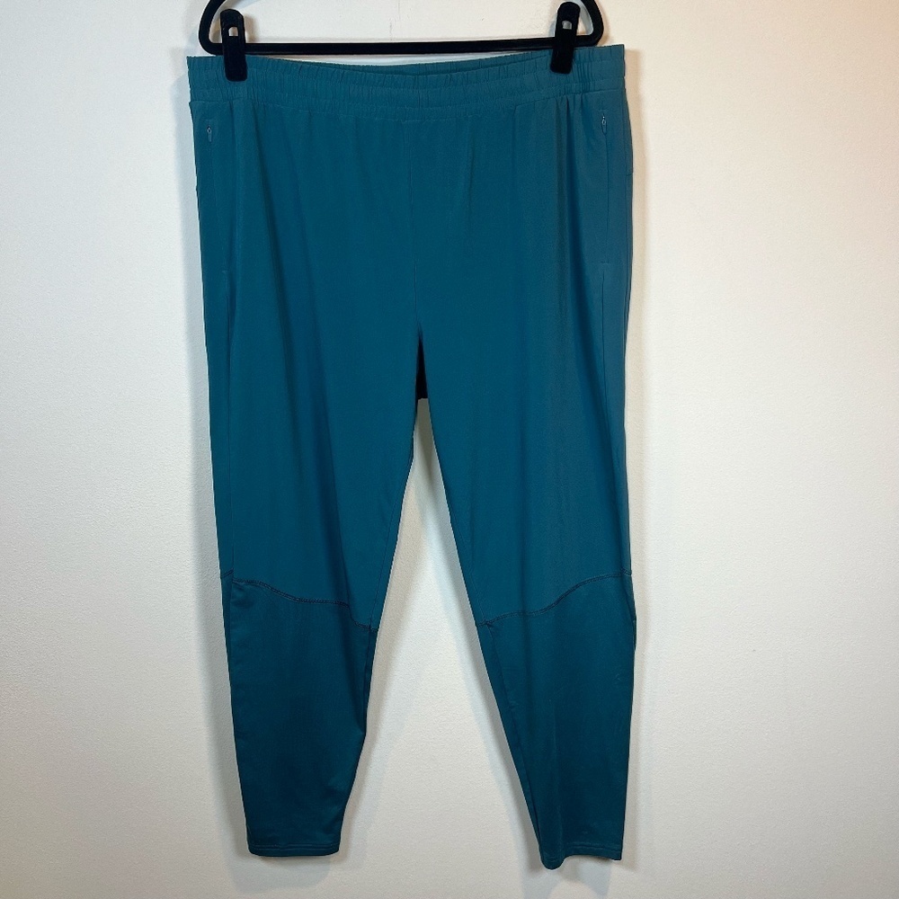 All in Motion Athletic Pants Teal Pocket Drawstring Taper Lightweight Workout XL - Picture 1 of 13